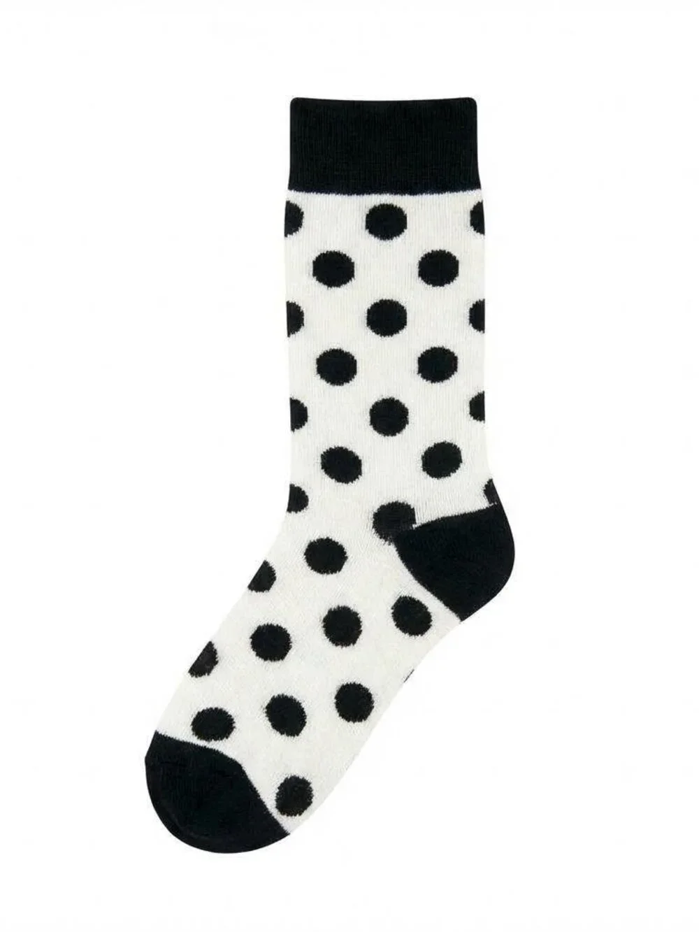 Korean Women's Premium Crew Socks -Polka Dot Casual - 6 Pairs